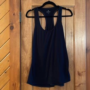 Athleta T-neck Rackerback Scoop Neck Long Workout Tank